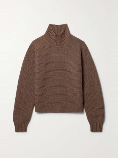 Loro Piana New Plymouth cashmere jacquard-knit turtleneck sweater