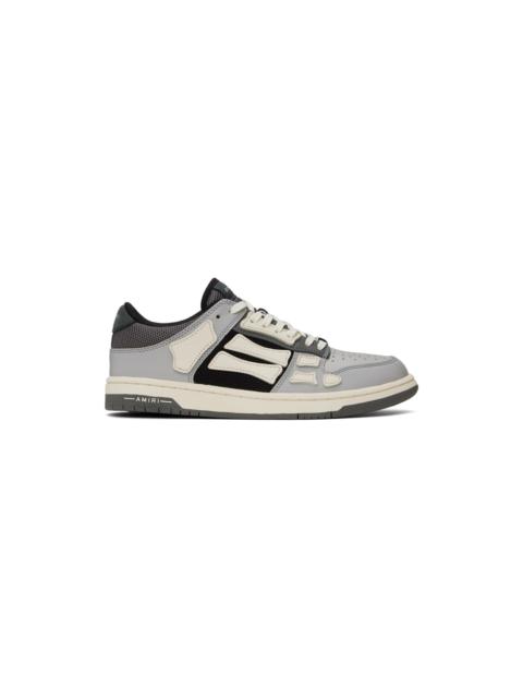 AMIRI Gray & Off-White Skel Top Low Sneakers