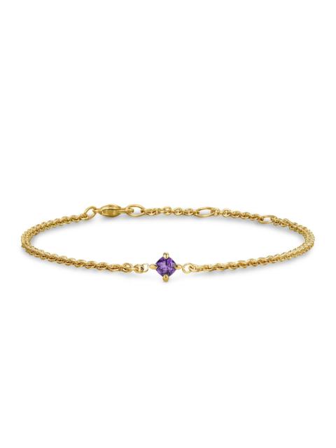 DAVID YURMAN Women's Micro Chatelaine Chain Bracelet in 18K Yellow Gold - Amethyst