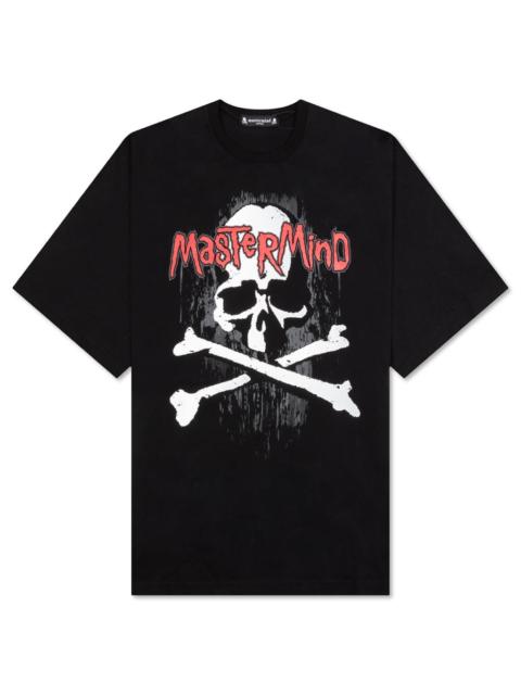 mastermind JAPAN BLACK PRINTED T-SHIRT - BLACK