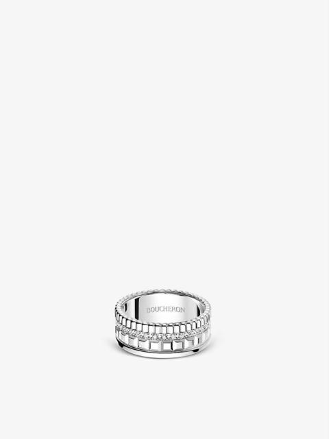 Quatre Radiant Edition white-gold and 0.24ct diamond ring