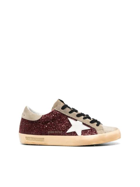 Superstar glitter-embellished low-top sneakers