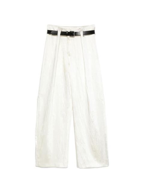 Sportmax belted textured palazzo pants