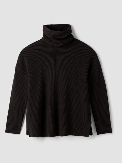 EILEEN FISHER Recycled Wool Cashmere Turtleneck Top