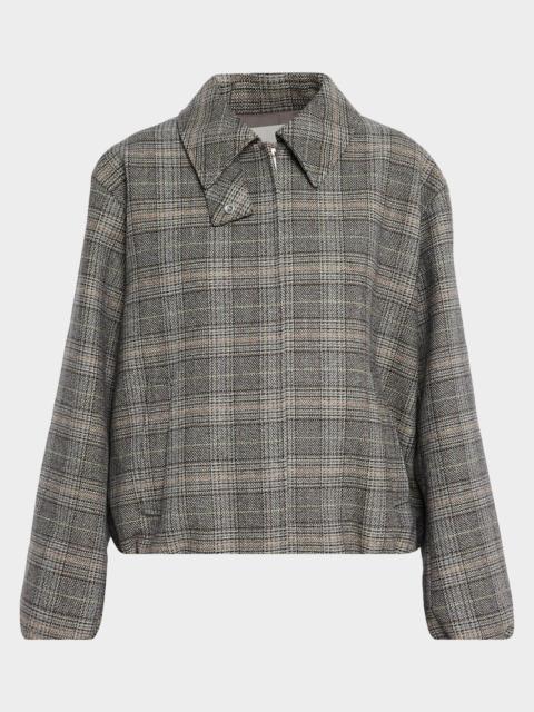 Lafayette 148 New York Glen Check Bomber Jacket