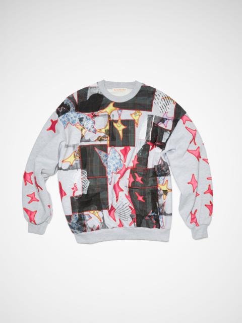 Acne Studios Patchwork sweater - Pale Grey Melange