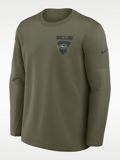 Nike New York Jets Salute to Service Sideline Triumphant Win Coach Men's Nike NFL Pullover Crew