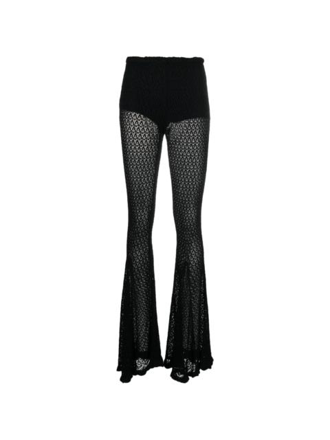 Blumarine crochet-knit scallop-edge pants