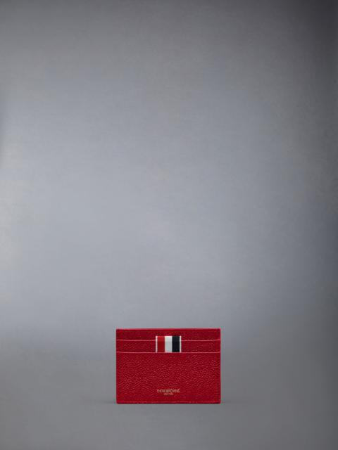 Thom Browne Single Card Holder in Pebble Grain Leather