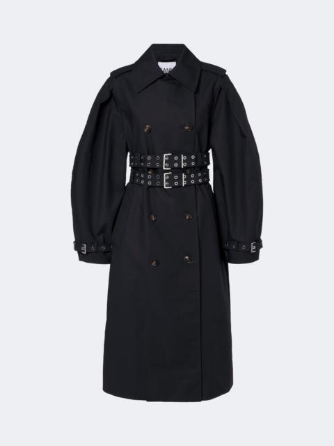 GANNI Cotton trench coat