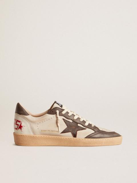 Ball Star LTD in nappa with brown star and gray leather heel tab