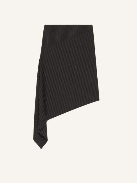 courrèges ASYMMETRICAL PINSTRIPES SKIRT