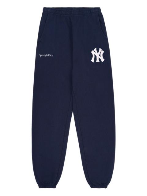Sporty & Rich logo-embroidered track pants
