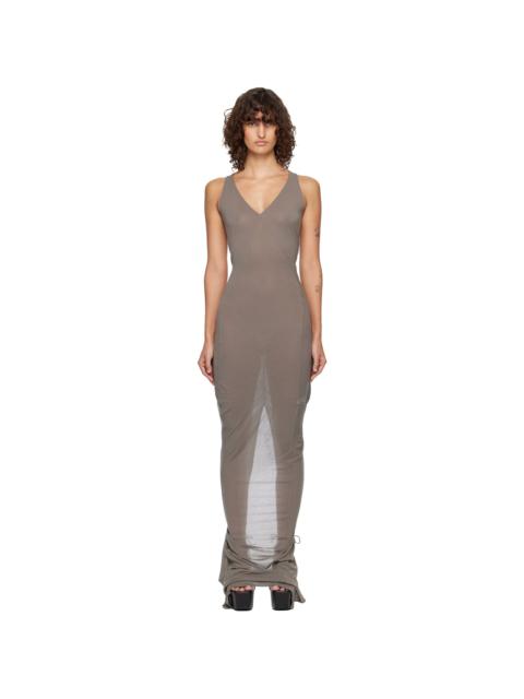 Rick Owens Gray Temple V Tank Maxi Dress