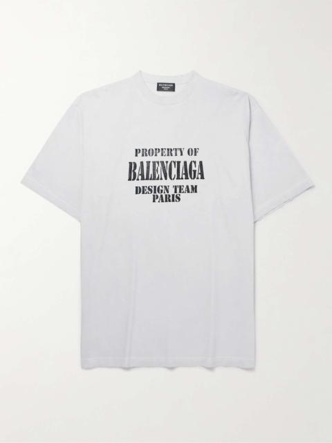 BALENCIAGA Printed Cotton-Jersey T-Shirt