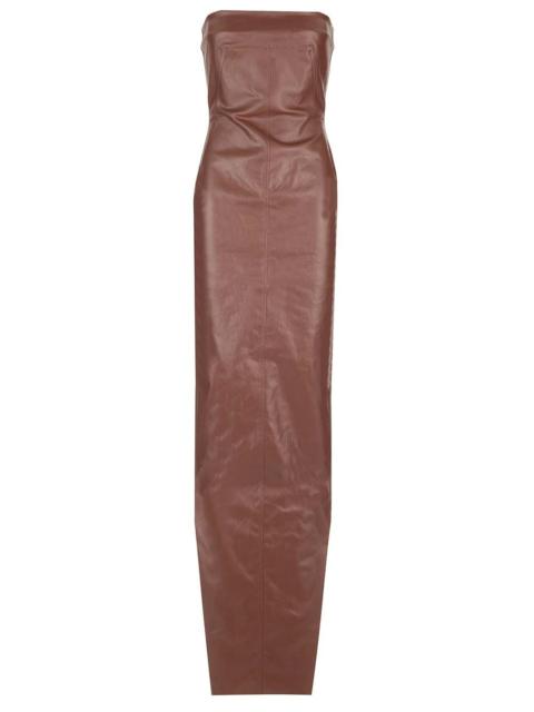 Long Bustier Dress Dresses Brown