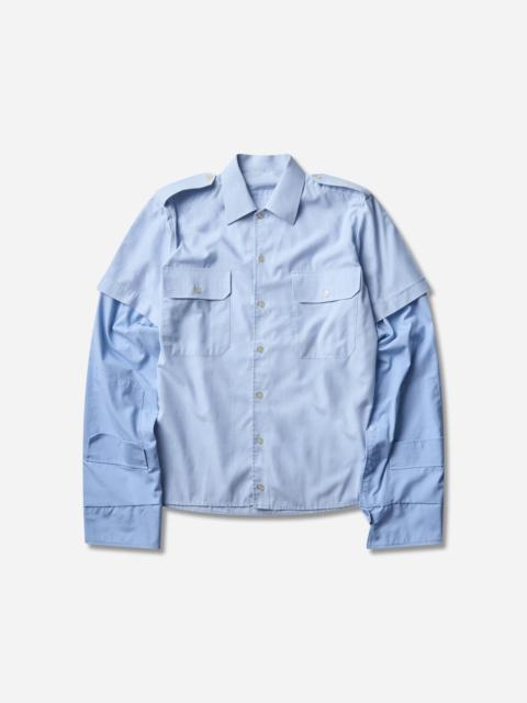 prototypes Cut-Up Military Shirt Blue