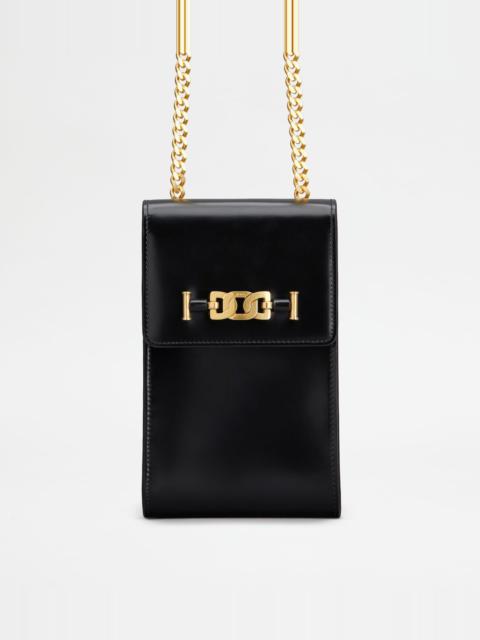 Tod's KATE PHONE BAG IN LEATHER - BLACK