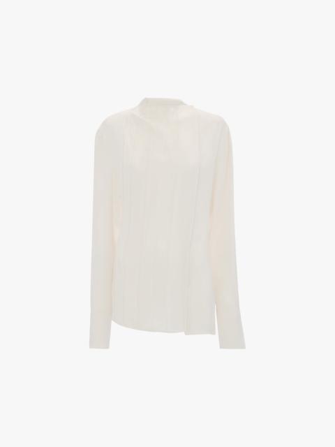 Victoria Beckham Seam Detail Blouse In Elderflower