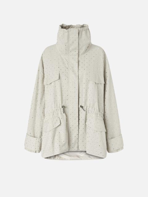 PINKO PARKA WITH RHINESTONES AND STUDS