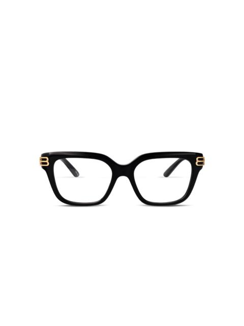 BALENCIAGA logo rectangle-frame glasses