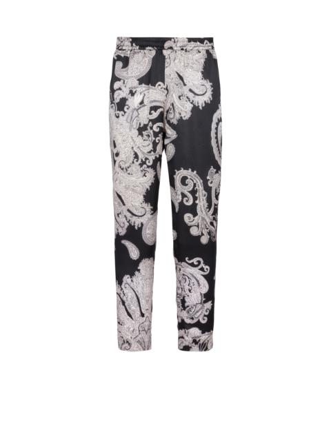 Balmain Paisley print silk trousers