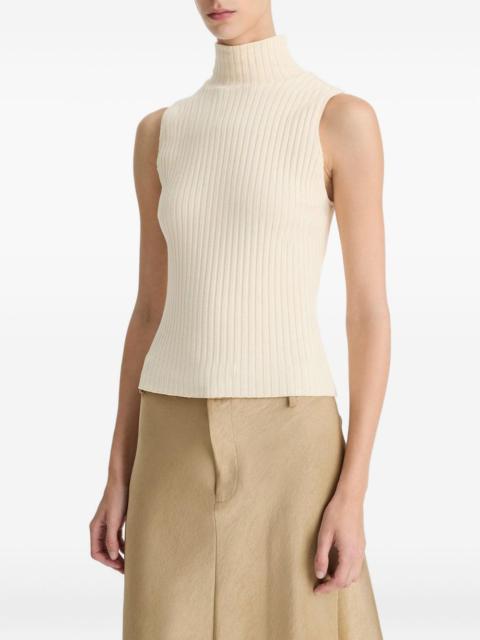 sleeveless turtleneck top