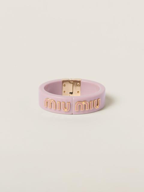 Miu Miu Plexiglas and metal bracelet