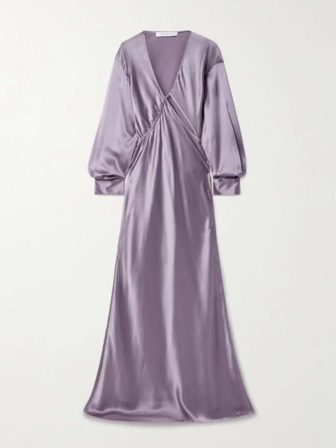 CHRISTOPHER ESBER Cutout silk-satin maxi dress Lilac