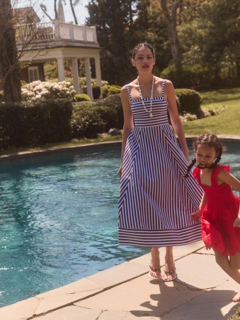 Hill House Home The Margot Dress - Firecracker Stripe