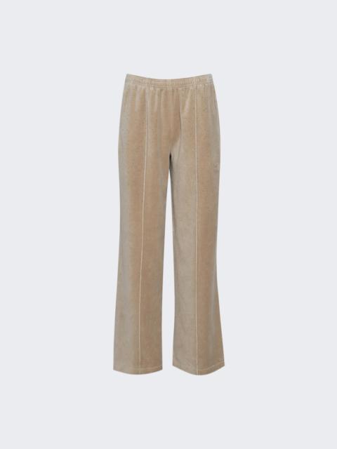 alexanderwang.t Mid-rise Relaxed Pant In Crystal Hotfix Velour Warm Taupe