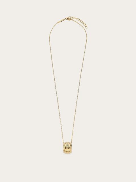 FERRAGAMO Asymmetric Gancini pendant necklace