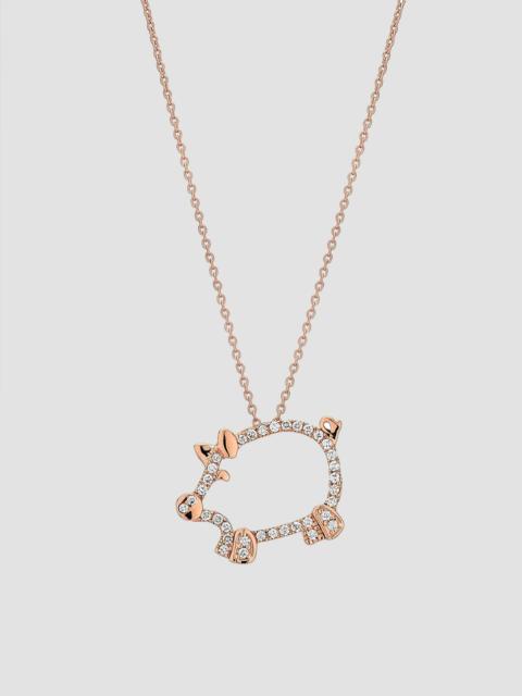 ROBERTO COIN Women's Tiny Treasures 18K Rose Gold & 0.15 TCW Diamond Pig Pendant Necklace - Pink Gold