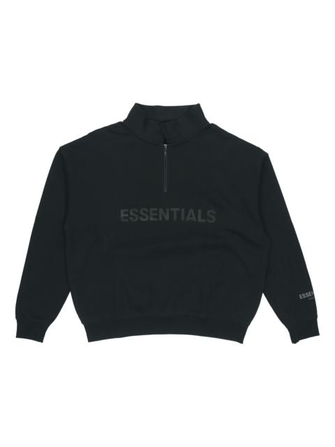 ESSENTIALS 신의 두려움 FW20 반 지퍼 스웨터 '블랙' 0192250500211001