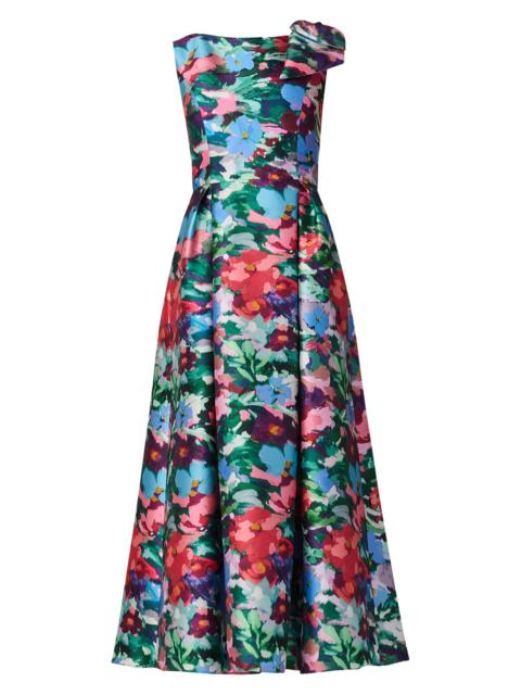Shoshanna Women's Eleanor Pleated Floral Midi-Dress - Navy Multi