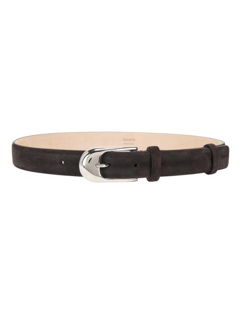 KHAITE Dome 25mm Suede Belt