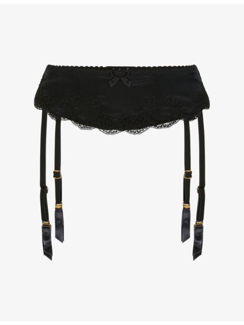 Agent Provocateur Molly Lace-Trim Satin Suspender