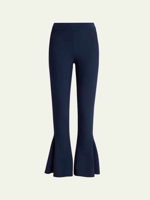 Stella McCartney Compact Knit Peplum Flare Pants