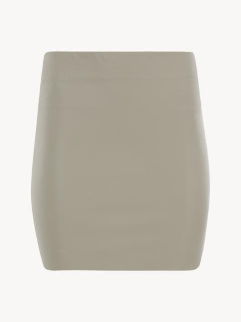 SPRWMN ECRU LEATHER MINI SKIRT