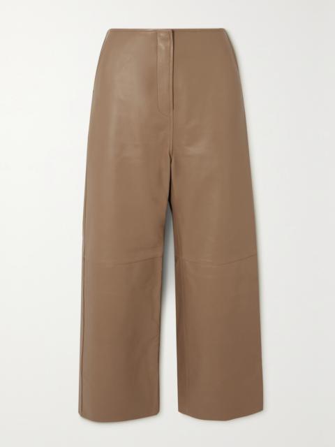 TOTEME + Net Sustain Paneled Leather Wide-leg Pants