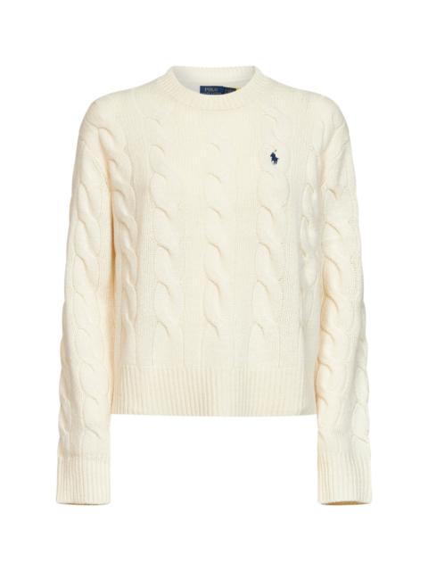Polo Ralph Lauren Authentic cream wool and cashmere cable-knit crewneck sweater
