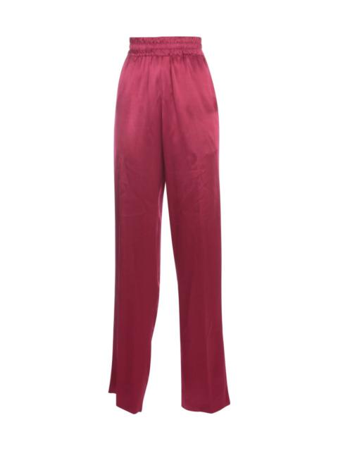 Dries Van Noten Woman`s pink & purple viscose pants