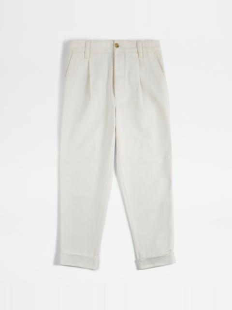 Tod's PANTS WITH DARTS - WHITE
