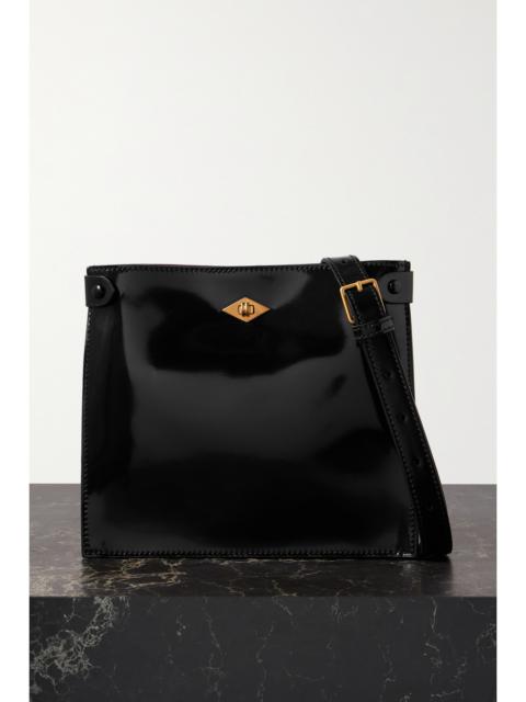 MÉTIER Stowaway Glossed-leather Shoulder Bag