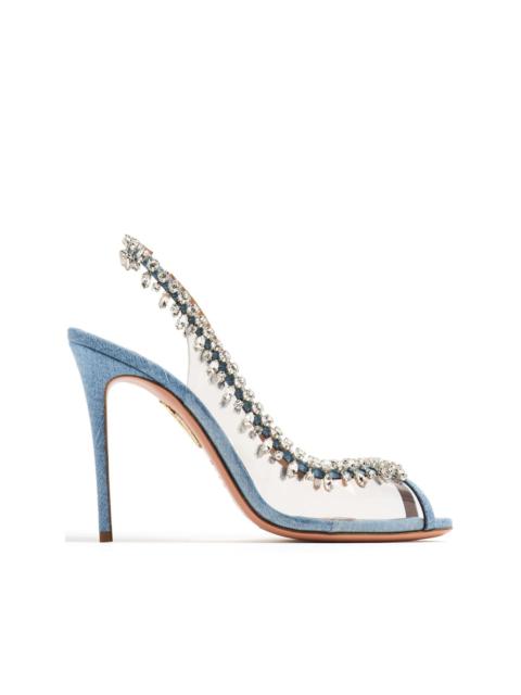 Temptation crystal-embellished pumps