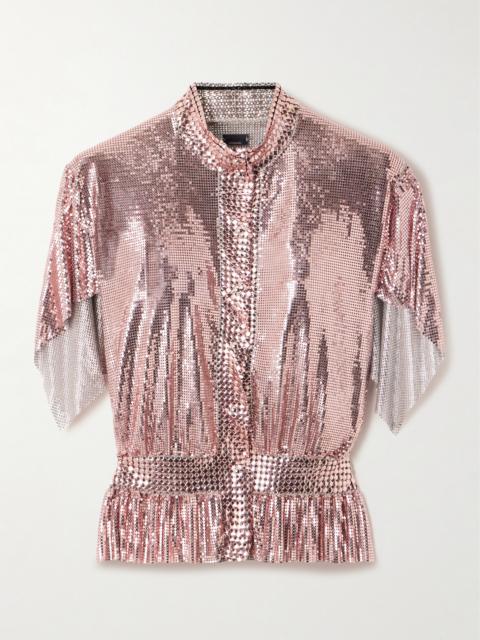 rabanne Pleated Chainmail Blouse