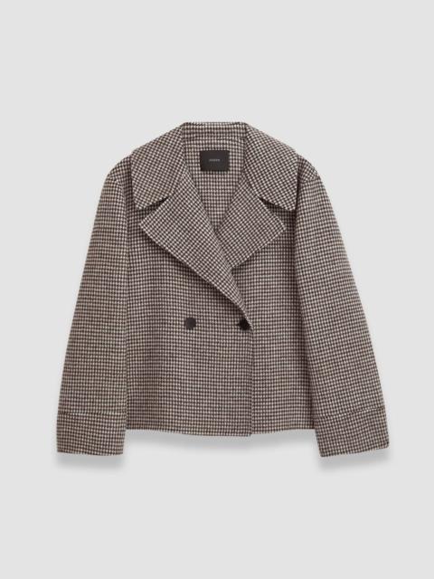 JOSEPH Double Face Cashmere Dogtooth Rollet Jacket