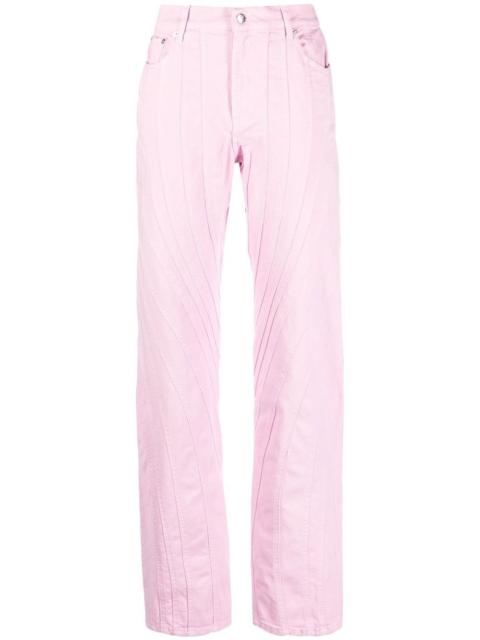 MUGLER high-waisted flared trousers