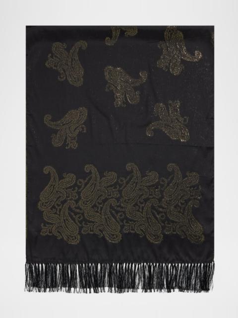 Etro Silk-Blend Jacquard Scarf