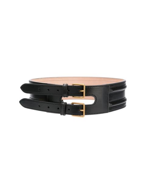 Alexander McQueen double-buckle waist belt